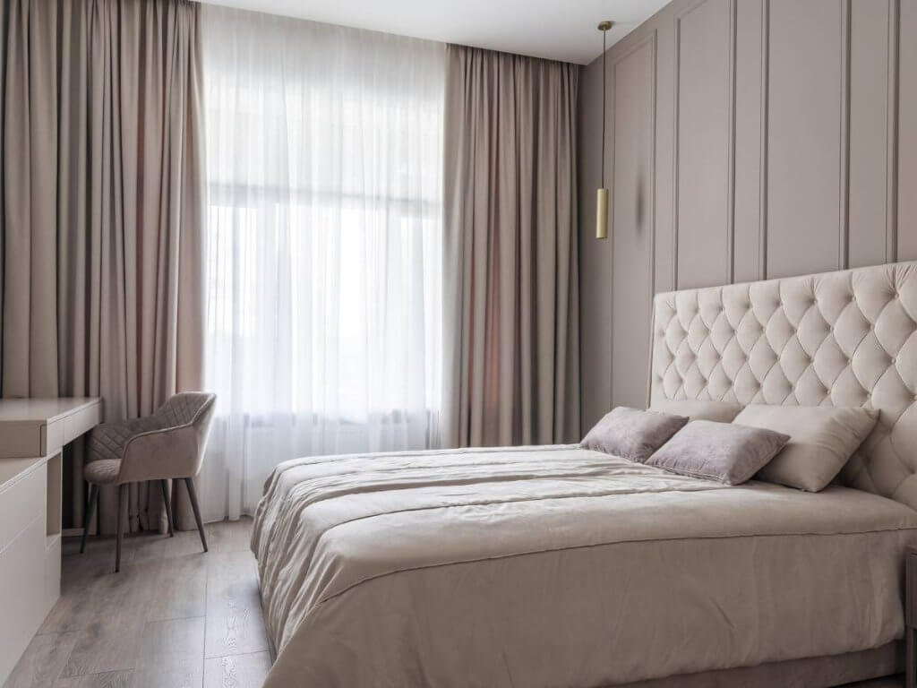 Drapes in Bedroom