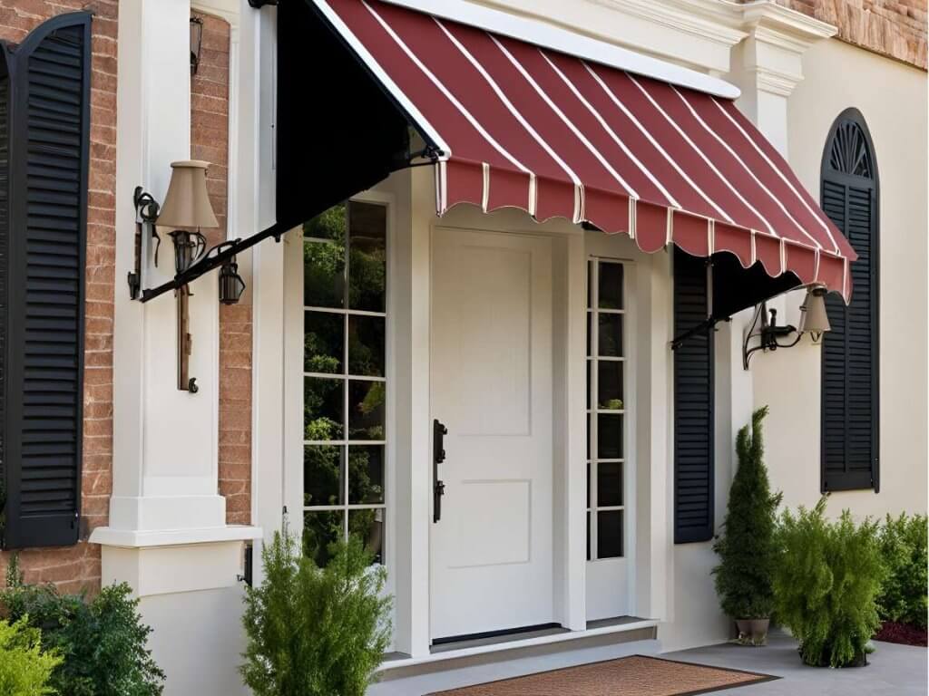 Door Striped Awning