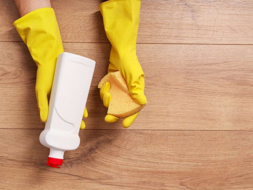 A mixture of mild detergent and warm water for awning cleaning