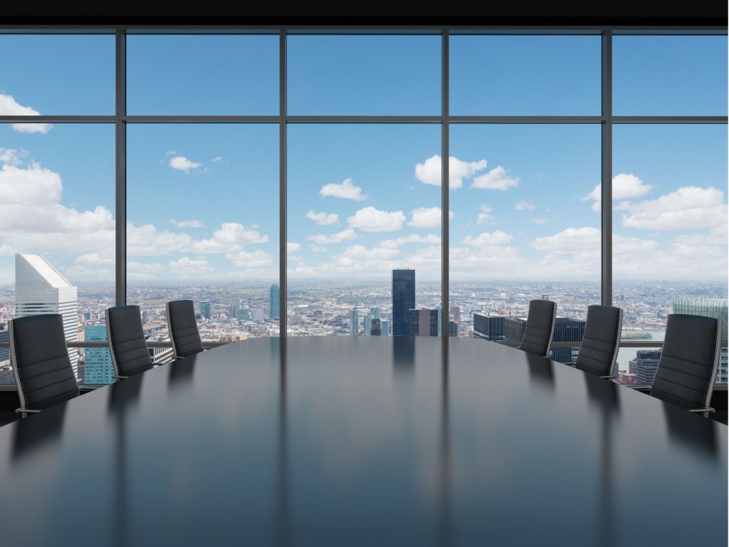 Office Window - Shaded Window Coverings