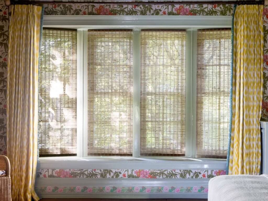 Woven wood and bamboo shades add a natural, textured look to your windows while offering privacy.